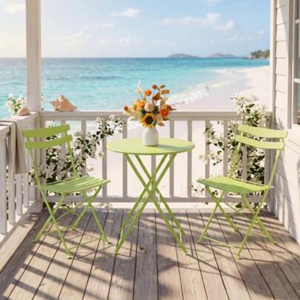 Outdoor Furniture One Piece - 3-Piece Folding Patio Bistro Set Outdoor