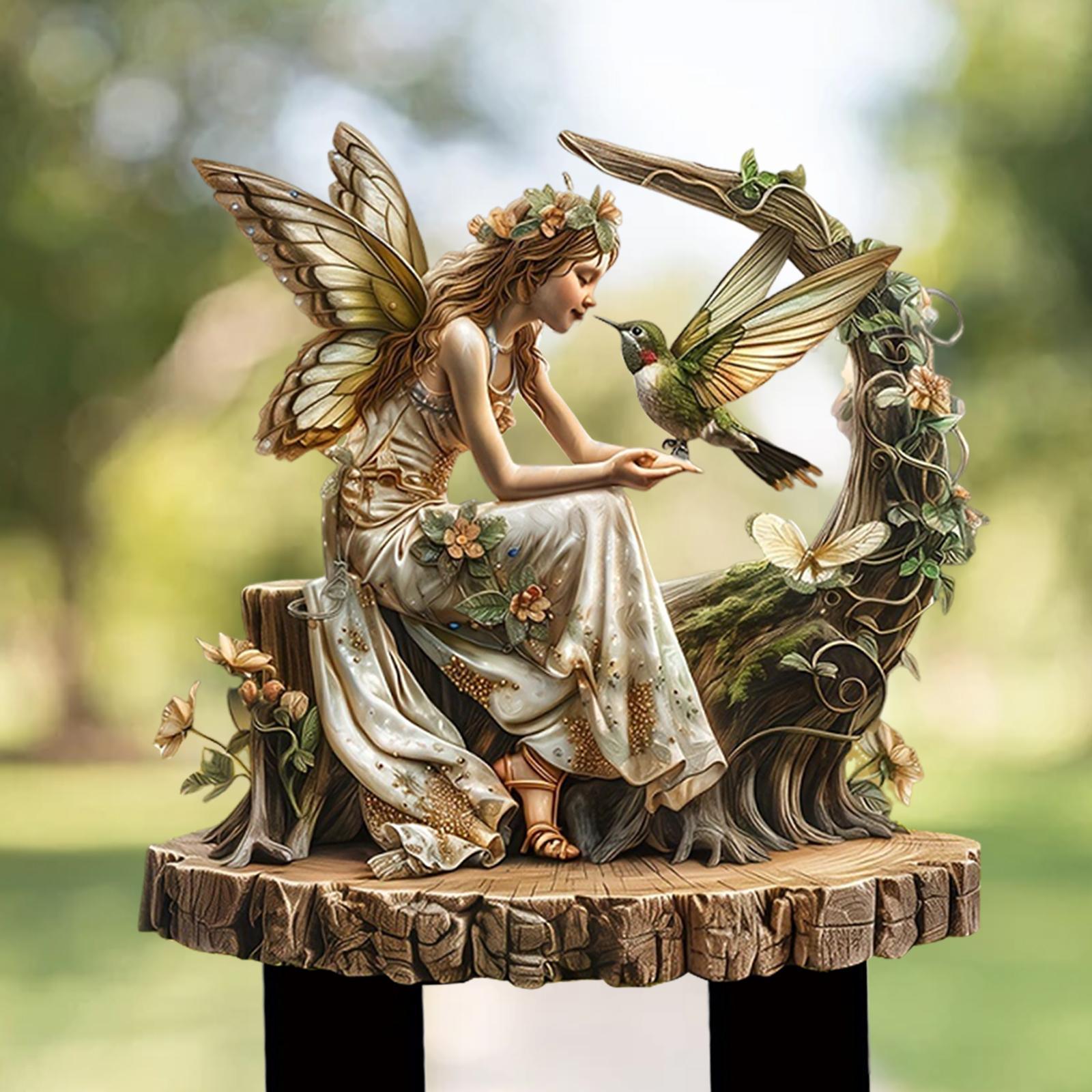 Outdoor Furniture Decor - Fairy Decorative Garden Stake 2D Flower