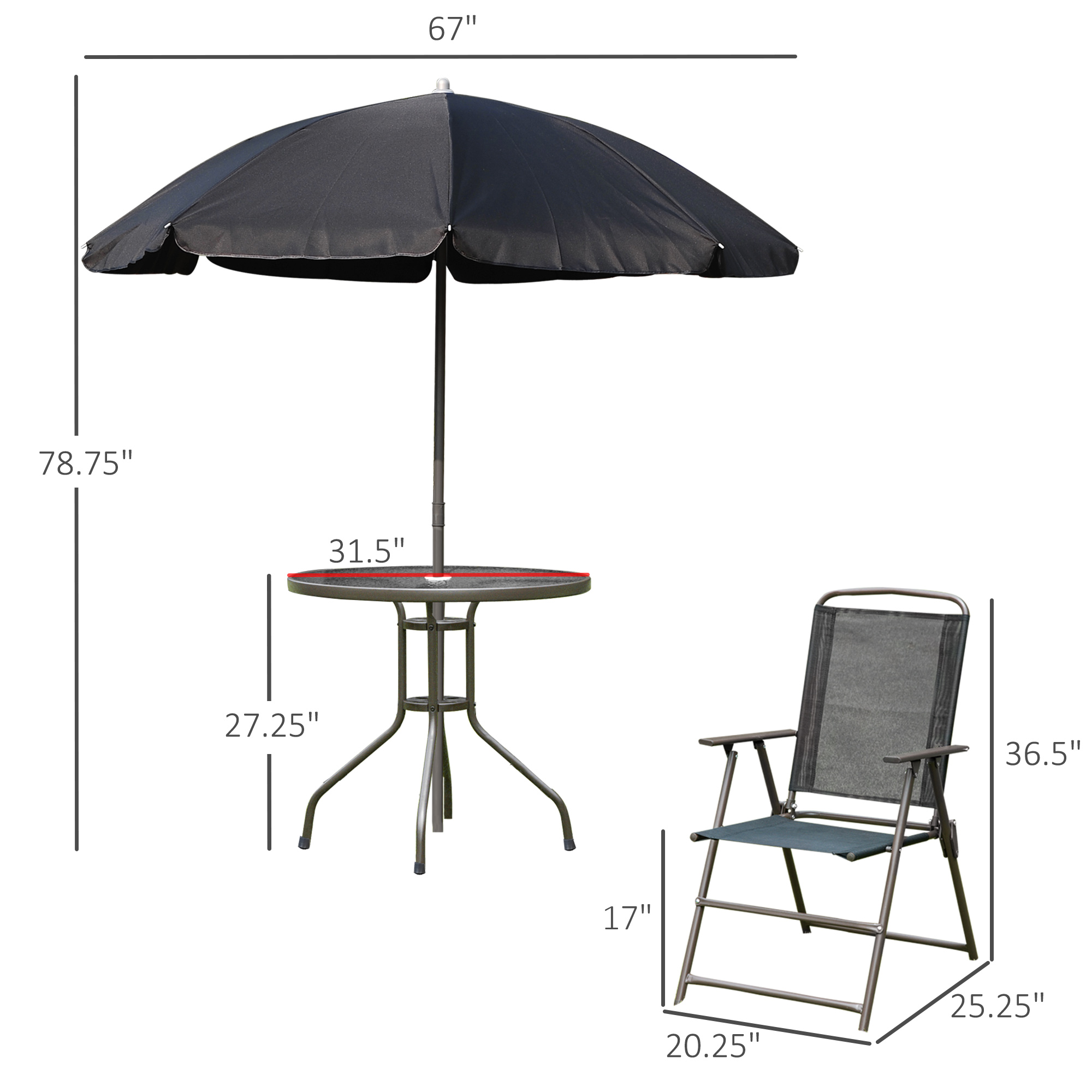 6 Piece Patio Dining Set with  - Outdoor Furniture Dining Set recension och pris