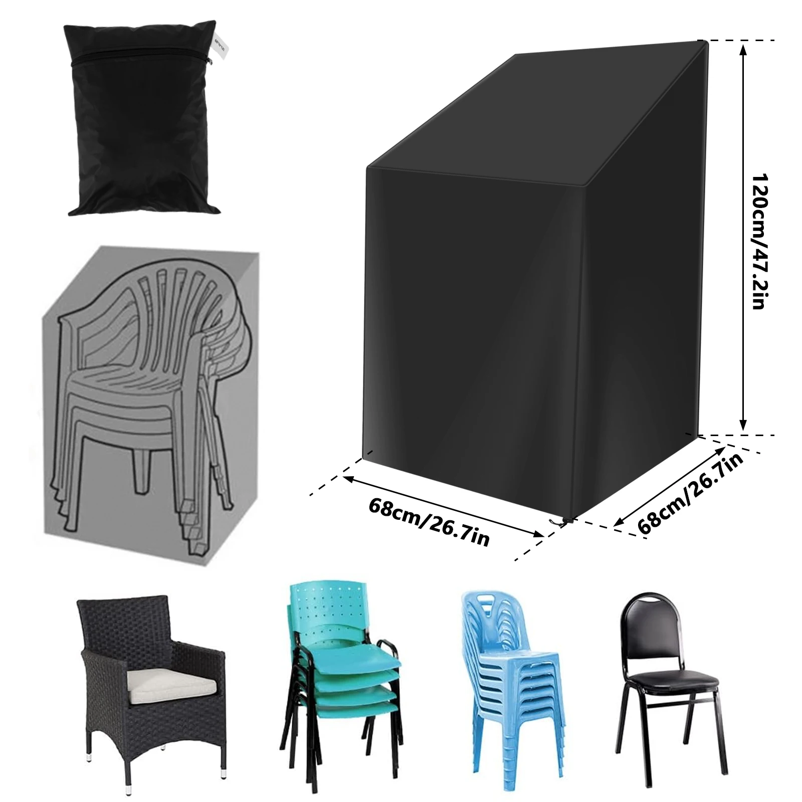 Stacked Chair Dust Cover with  - Outdoor Furniture Paint recension och pris