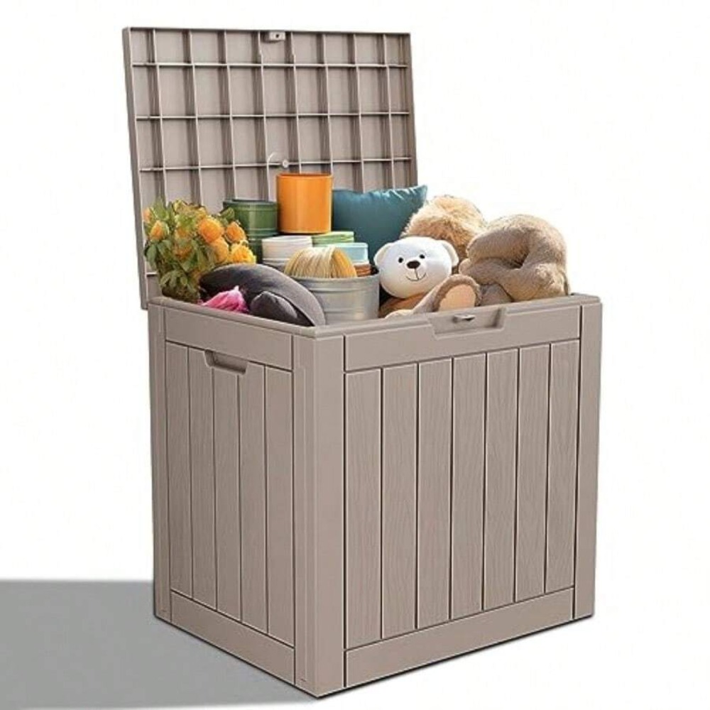 Lockable Resin Deck Box Outdoo - Outdoor Furniture Cushion recension och pris
