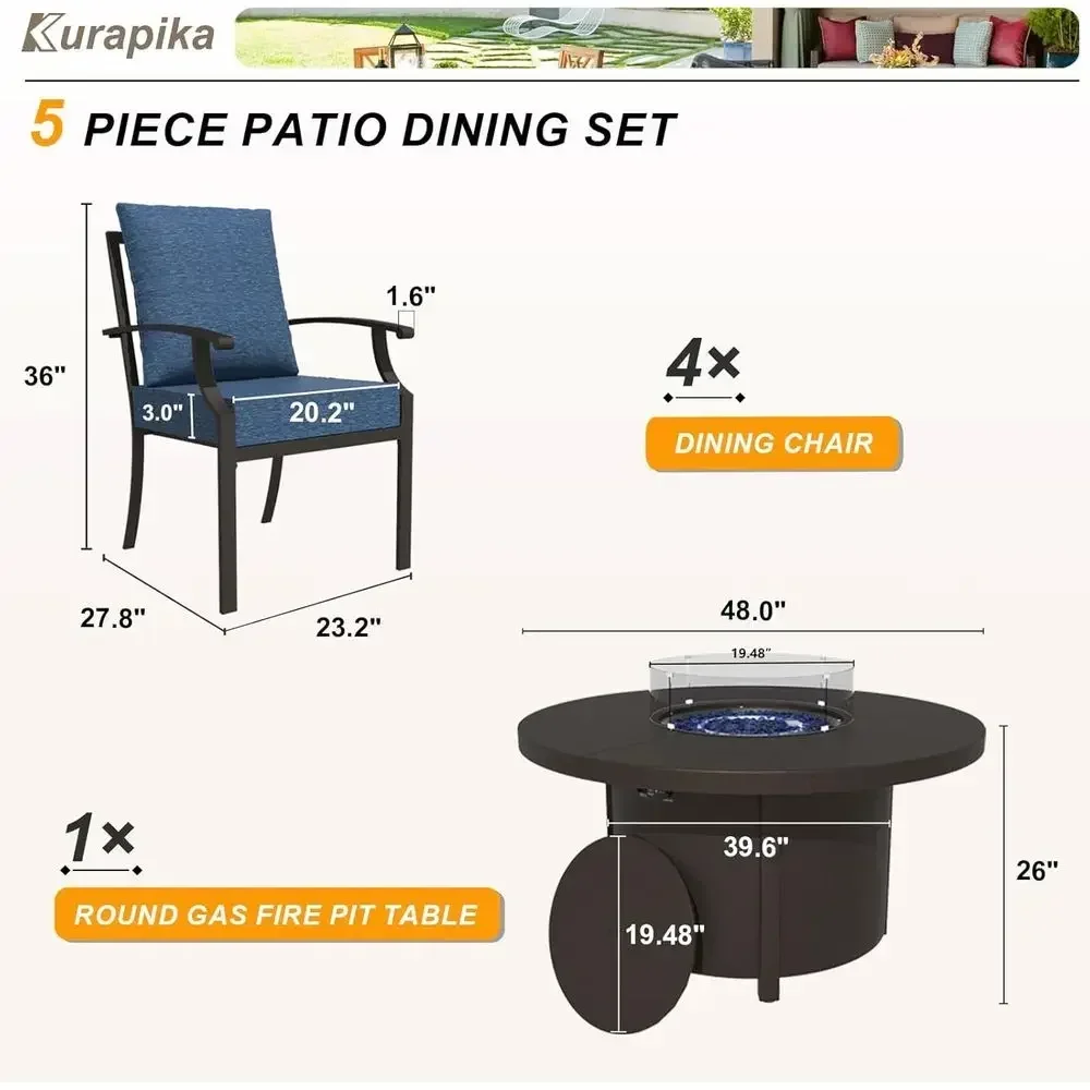5-Piece Outdoor Patio Furnitur - Outdoor Furniture And Fire Pit recension och pris