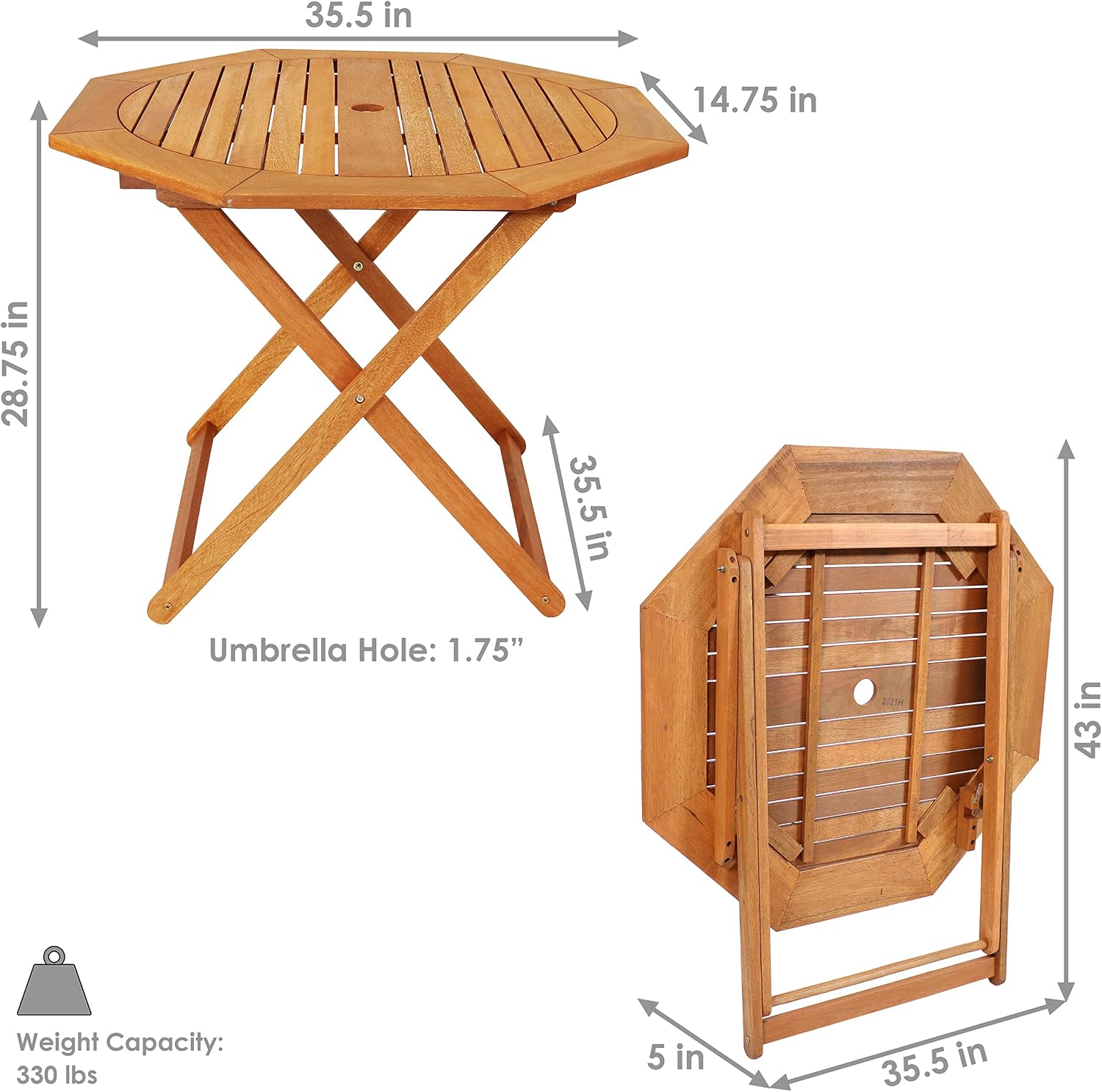 Meranti Wood Folding Outdoor T - Outdoor Furniture One Piece recension och pris