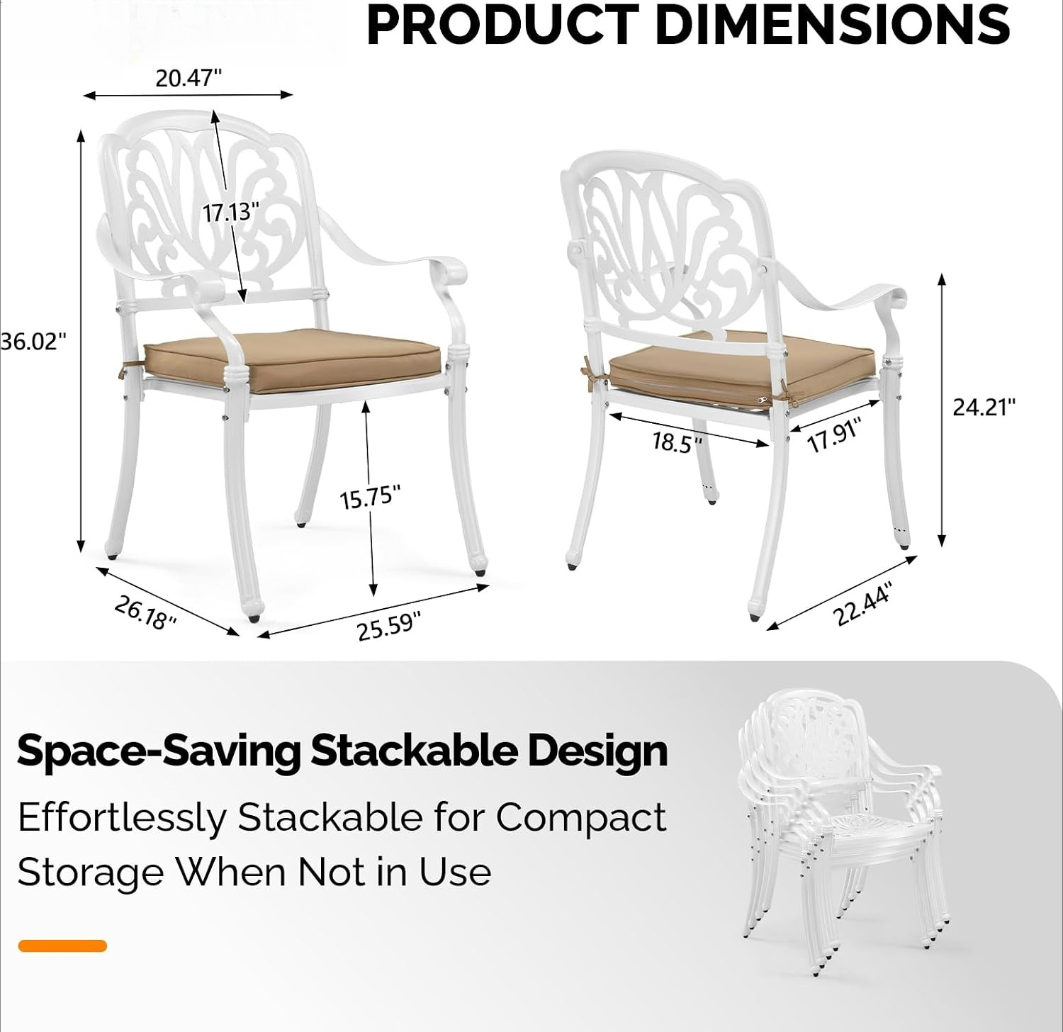 Cast Aluminum Patio Dining Cha - Outdoor Furniture Dining Set recension och pris