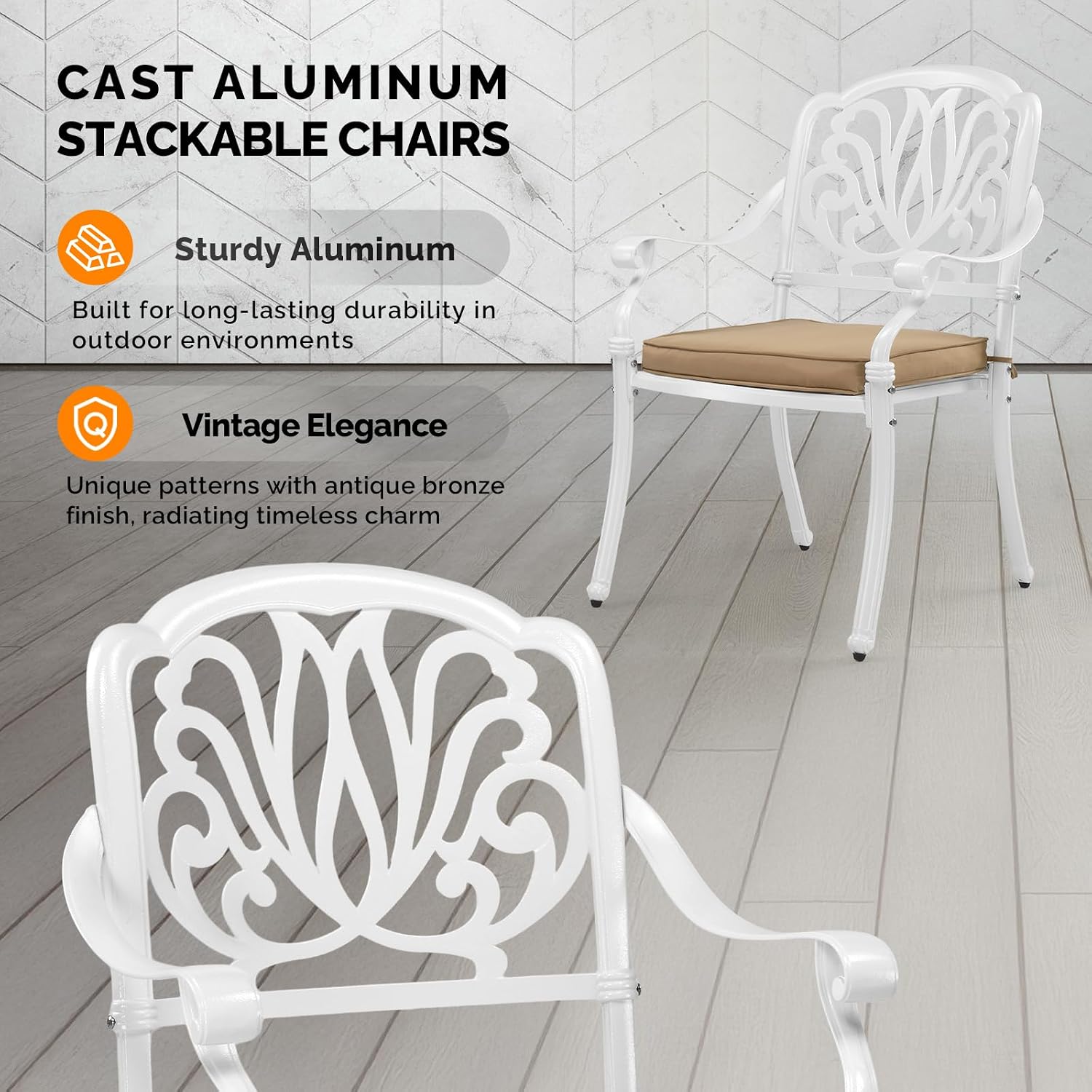 Cast Aluminum Patio Dining Cha - Outdoor Furniture Dining Set recension och pris