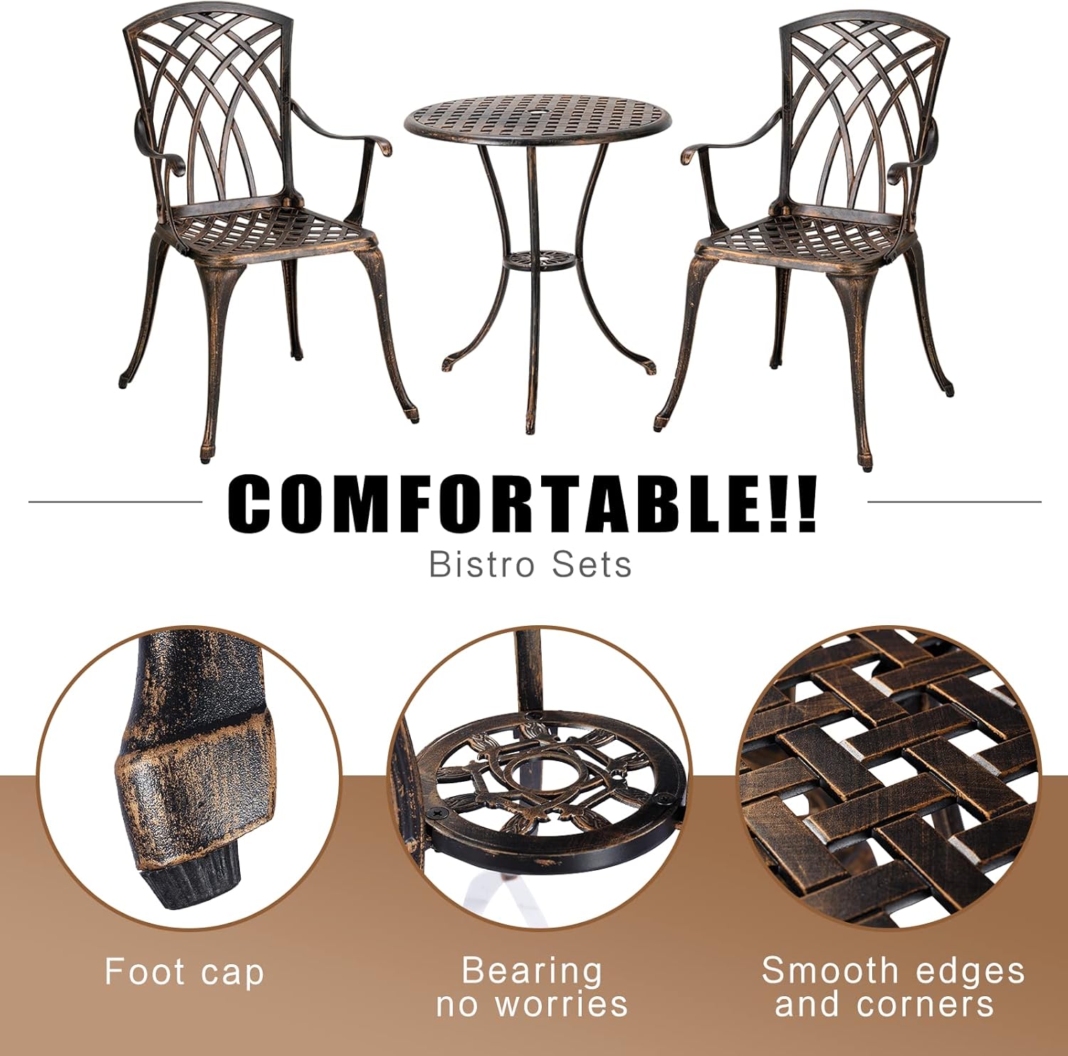 Bronze rust-resistant cast alu - Outdoor Furniture Patio recension och pris
