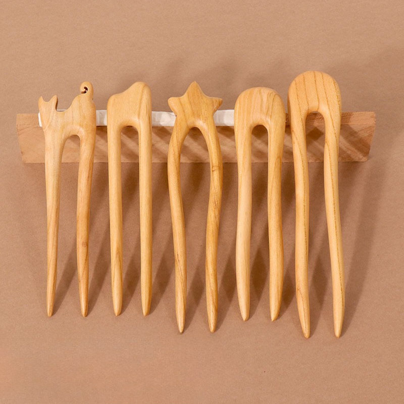Peach Wood U-shaped Hairpin An - Outdoor Furniture Decor recension och pris