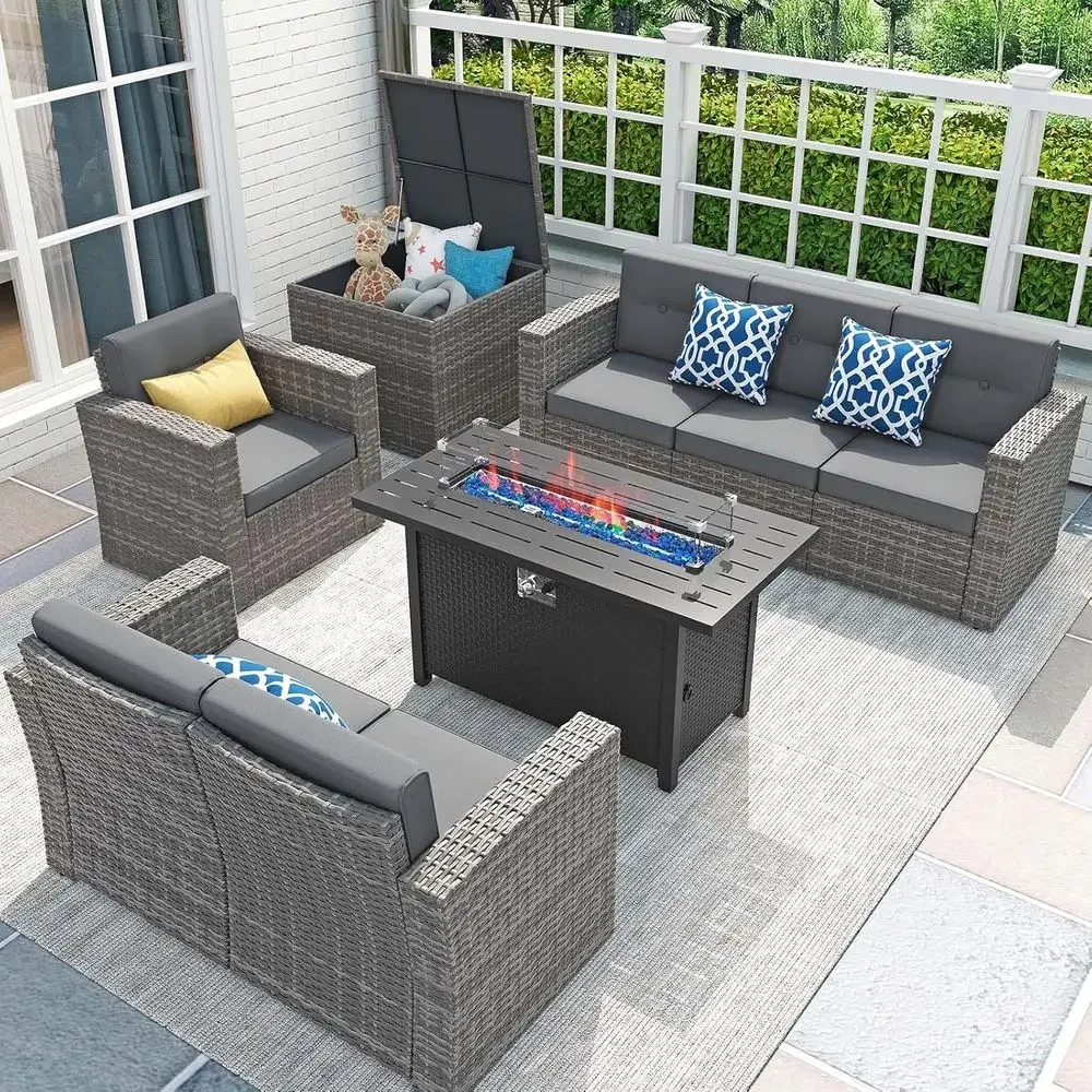 8-Piece Patio Furniture Set wi - Outdoor Furniture And Fire Pit recension och pris