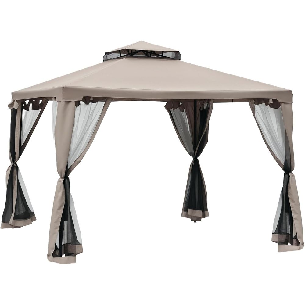 9.6' x 9.6' Patio Gazebo, Outd - Outdoor Furniture Patio recension och pris