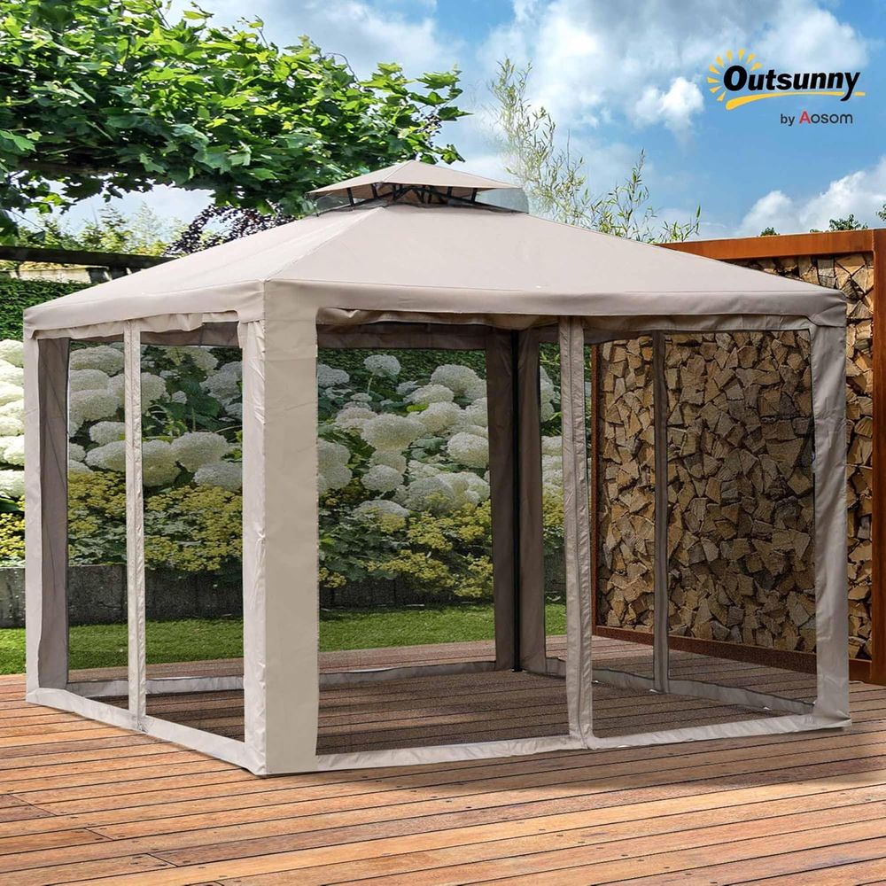 9.6' x 9.6' Patio Gazebo, Outd - Outdoor Furniture Patio recension och pris