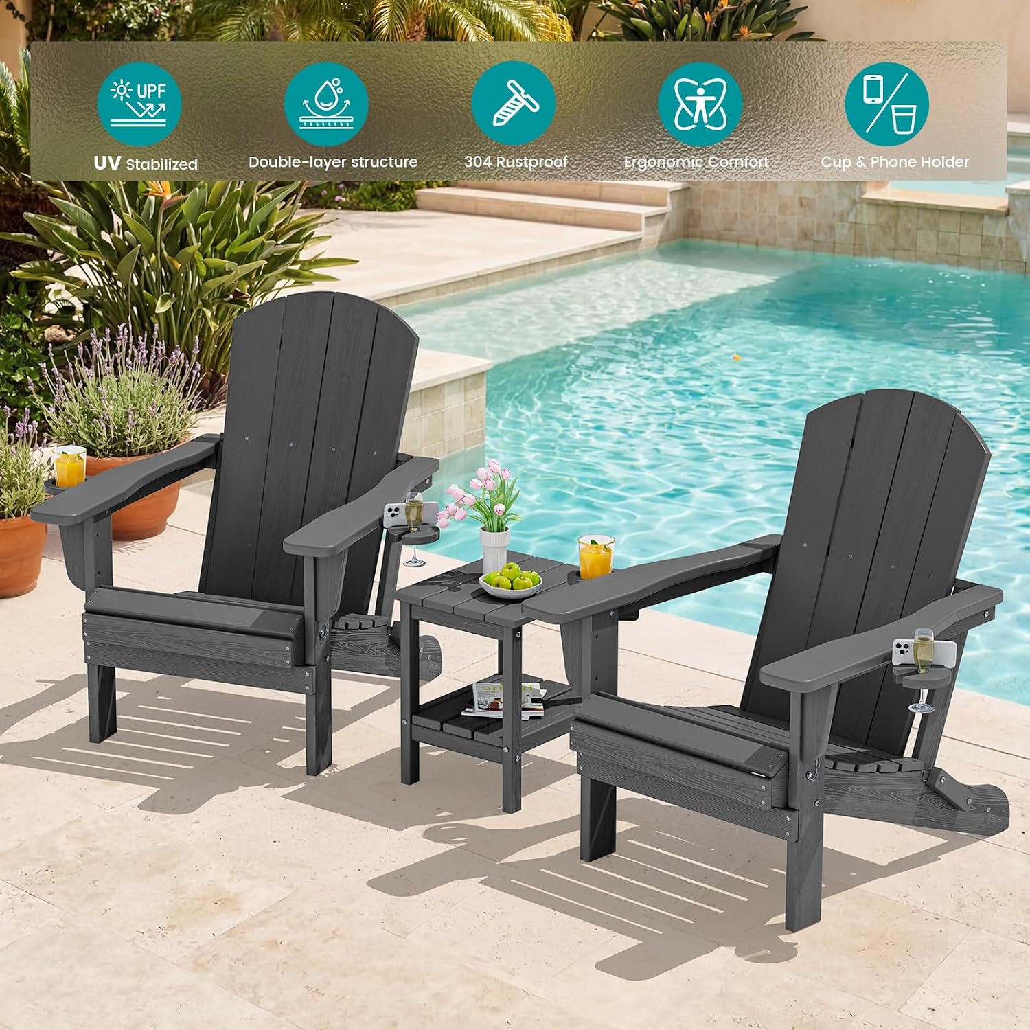Outdoor Folding Chairs Set Of  - Outdoor Furniture And Fire Pit recension och pris