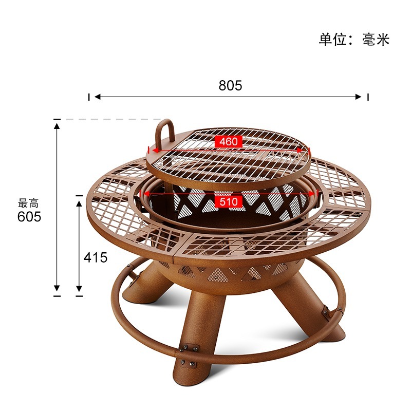 2026 Modern Outdoor Steel Char - Outdoor Furniture And Fire Pit recension och pris