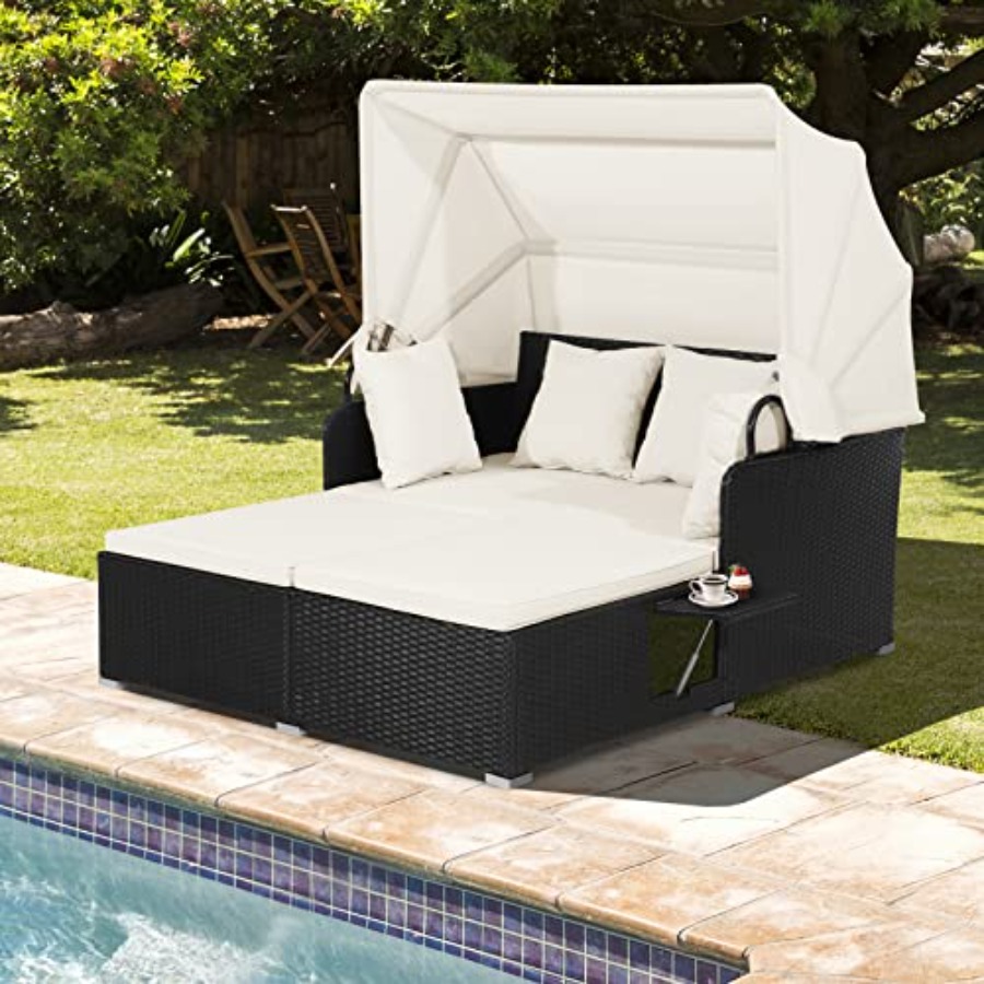 Outdoor hand-woven PE wicker d - Outdoor Daybed Sofa recension och pris
