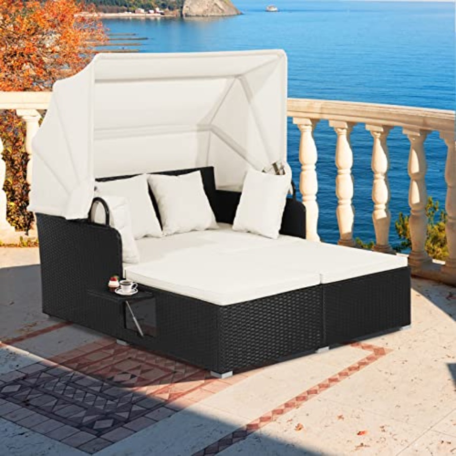 Outdoor hand-woven PE wicker d - Outdoor Daybed Sofa recension och pris