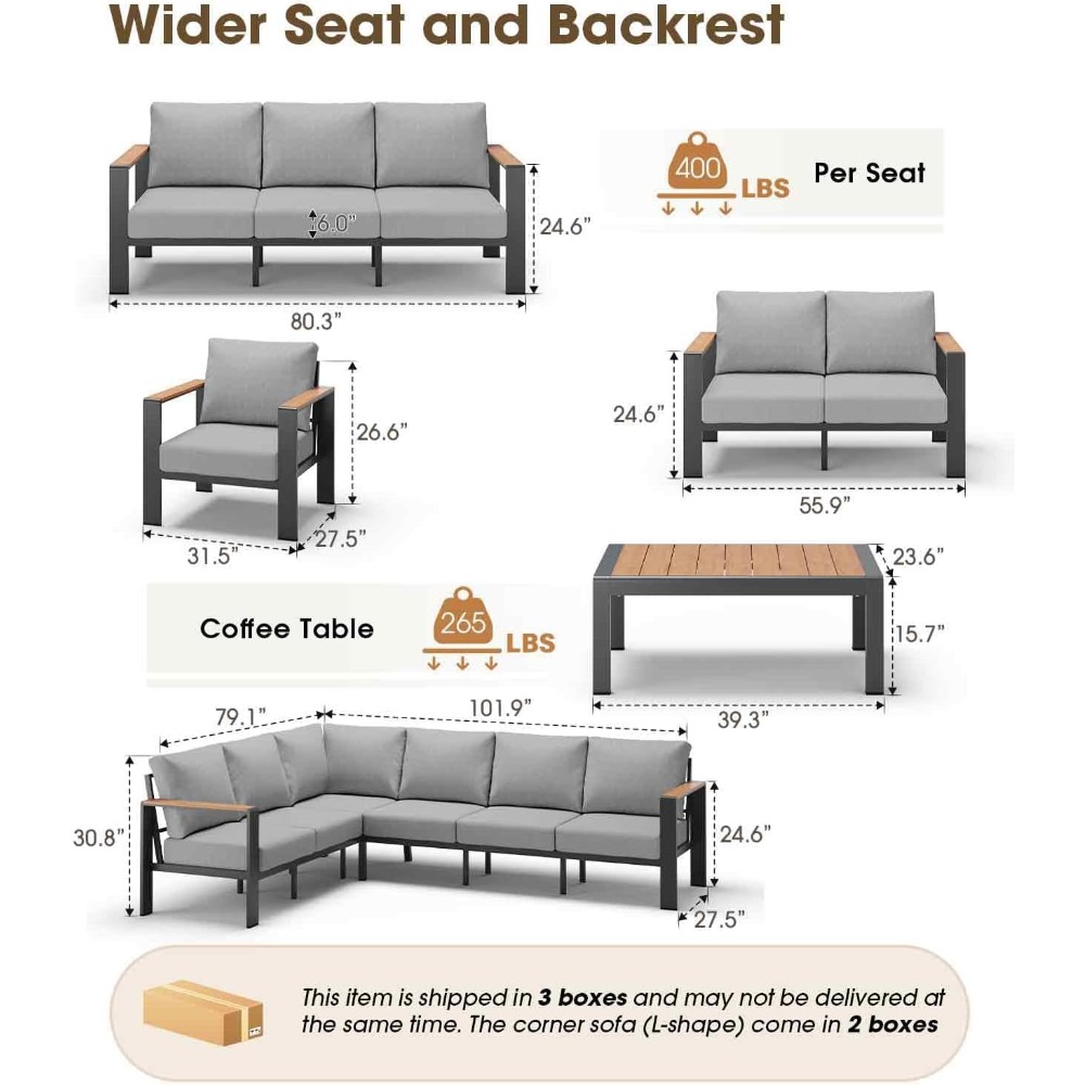 USA Stock Aluminum Outdoor Pat - Outdoor Furniture For Sale recension och pris