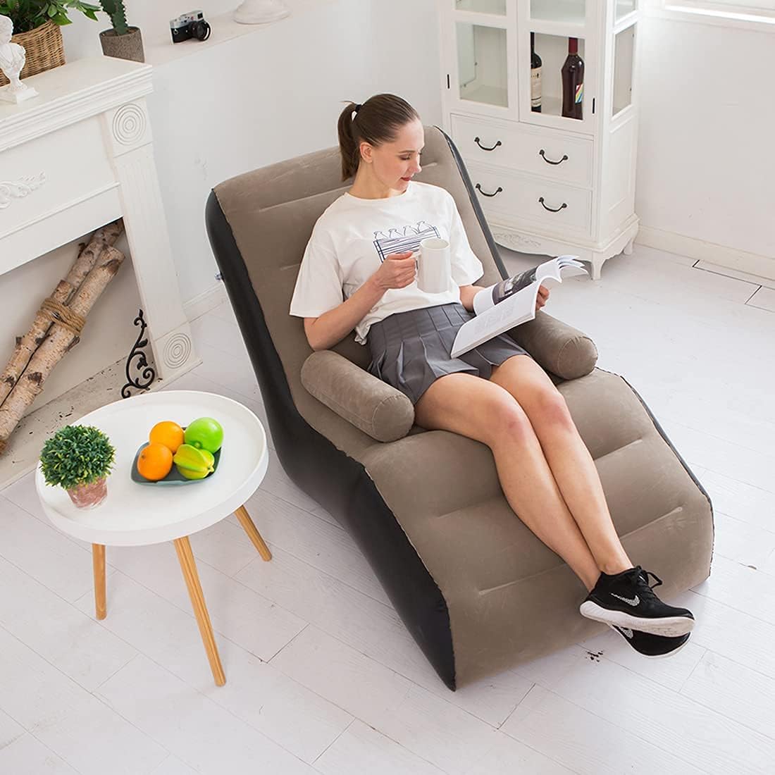 Folding Lazy Sofa,Inflatable L - Outdoor Daybed Sofa recension och pris