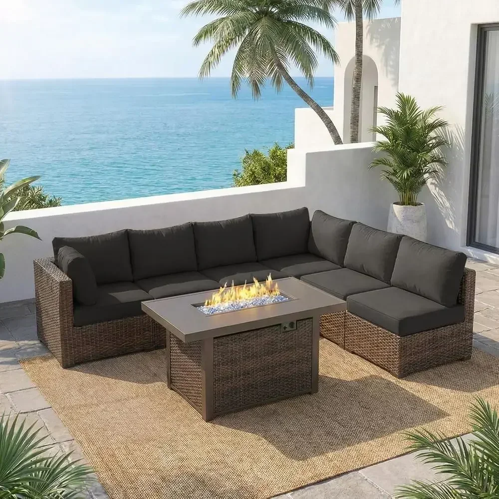 7-Piece Outdoor Patio Furnitur - Outdoor Furniture And Fire Pit recension och pris