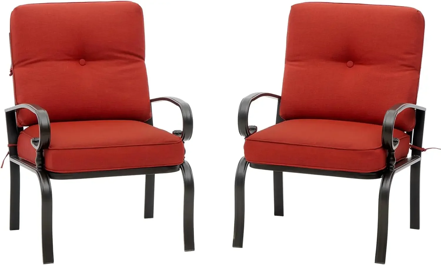 Red Outdoor Metal Bistro Chair - Outdoor Furniture Dining Set recension och pris